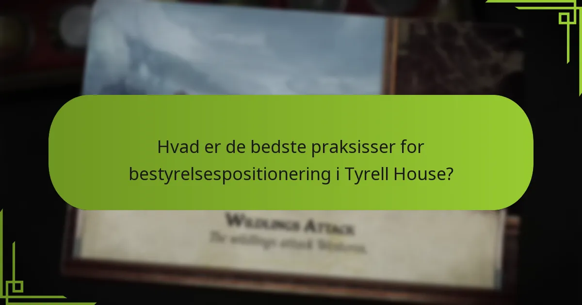 Hvordan kan indflydelsesstrategier udvikles for Tyrell House?